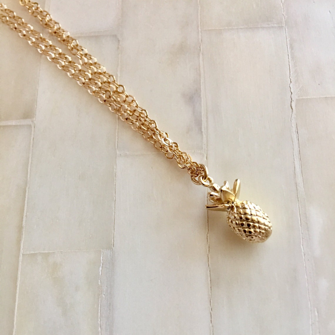 Gold Pineapple Charm Bracelet Bridesmaid Bracelet Beach Etsy