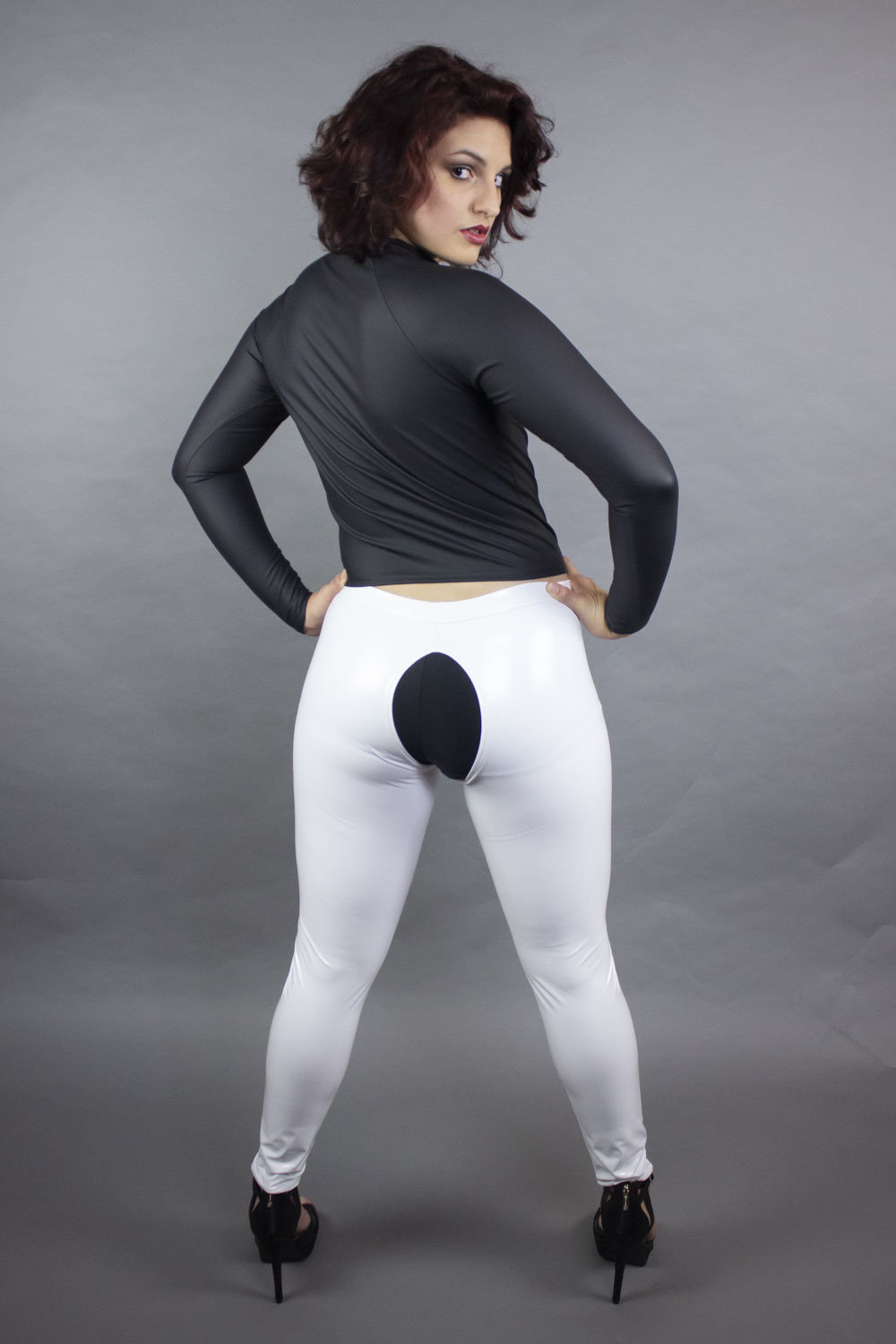 Crotchless Custom Leggings Pants in 