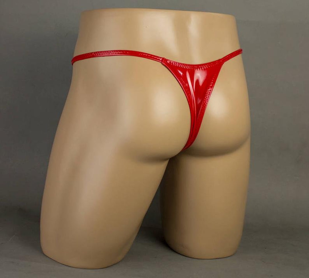 Custom Men's T-back Thong With Smooth Front Pouch in Spandex Vinyl Fetish  Alternative to Latex or PVC -  Canada
