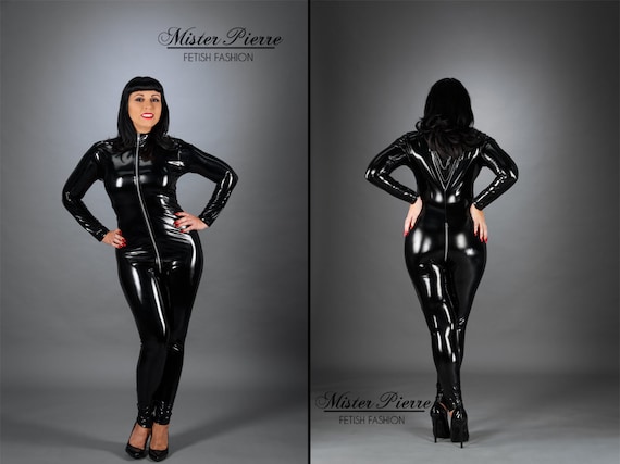 Custom Made Catsuit With Neck to Crotch Zipper Alternative to