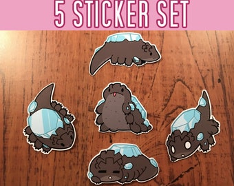 Dark Souls Crystal Lizard sticker set