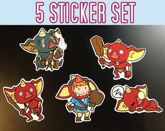 Zelda Breath of the Wild BOKOBLIN Sticker set (5)