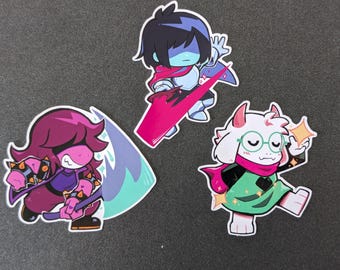 Deltarune attack chibi stickers