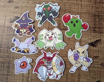 Digimon chibi stickers