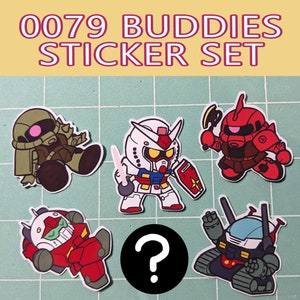 Gundam 0079 Buddies 5 sticker set