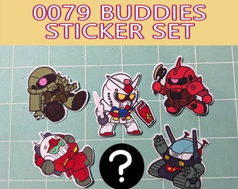 Gundam 0079 Buddies 5 sticker set