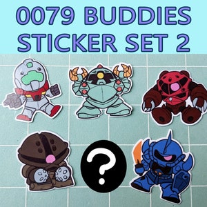 Gundam 0079 Buddies (Set #2) 5 sticker set