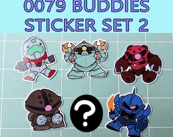 Gundam 0079 Buddies (Set n.° 2) Juego de 5 pegatinas