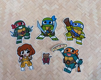 TMNT chibi sticker set