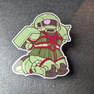Zaku in a bind sticker