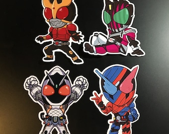 Kamen Rider Heisei era sticker set (1) Kuuga Decade Fourze Build