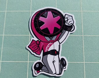 Pegatina chibi de Boonboomger de Boon Pink