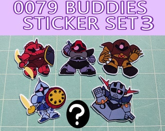 Gundam 0079 Buddies (Set #3) 5 sticker set