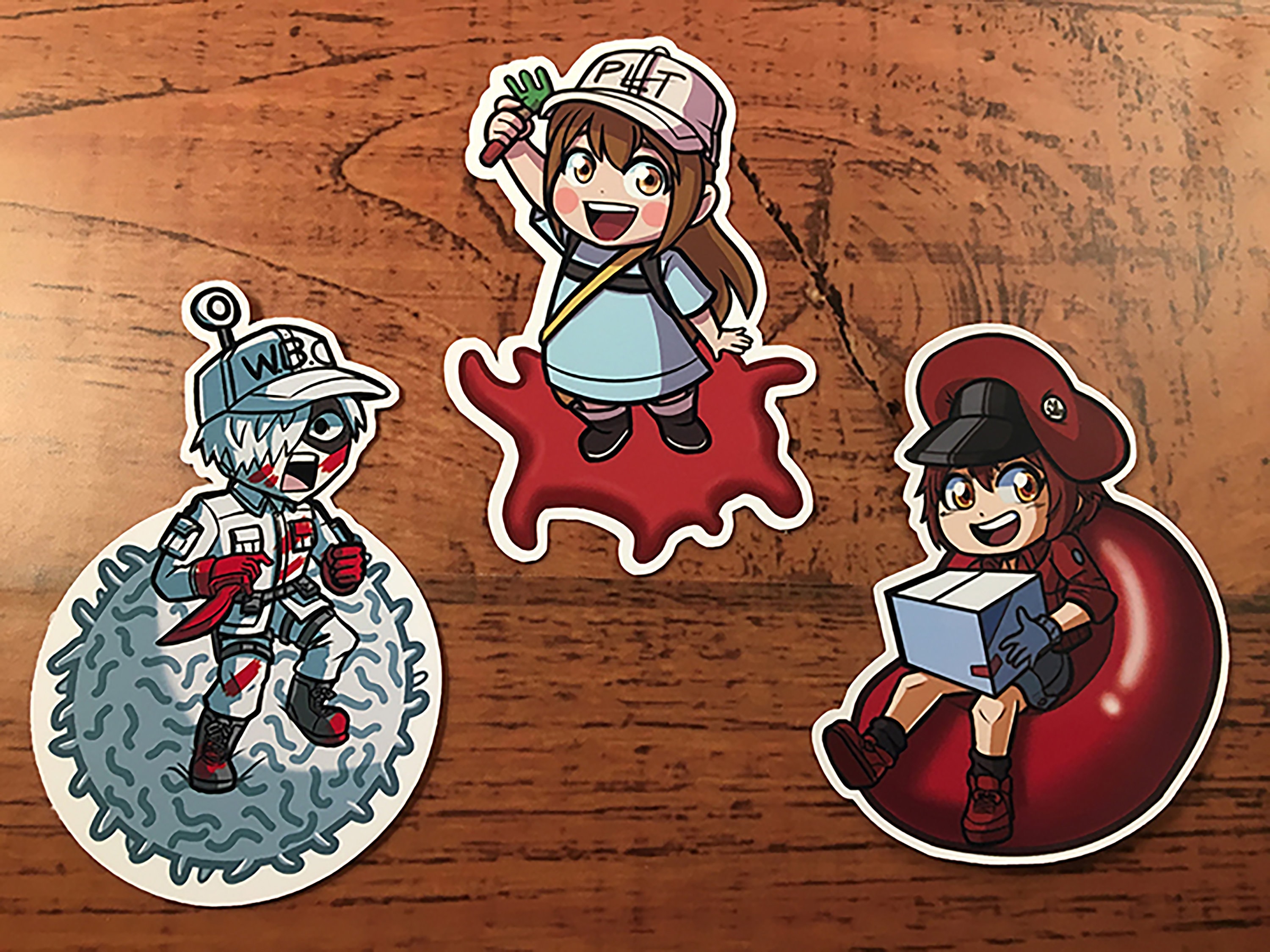 at Work Hataraku Saibou Stickers Red Blood Cell