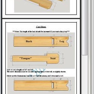 May include: Diagram and instructions for building a Viking chair. The chair is made of wood and has a simple design. The instructions include a cut sheet and a list of supplies.