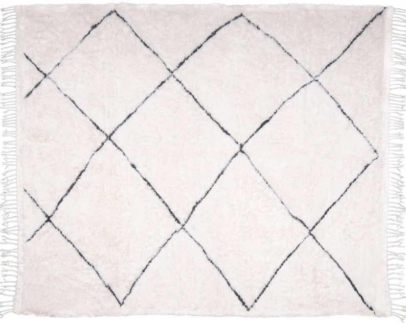 Berber Rug Moroccan Rug Pattern Rug Area Rug 10x14 Black Etsy