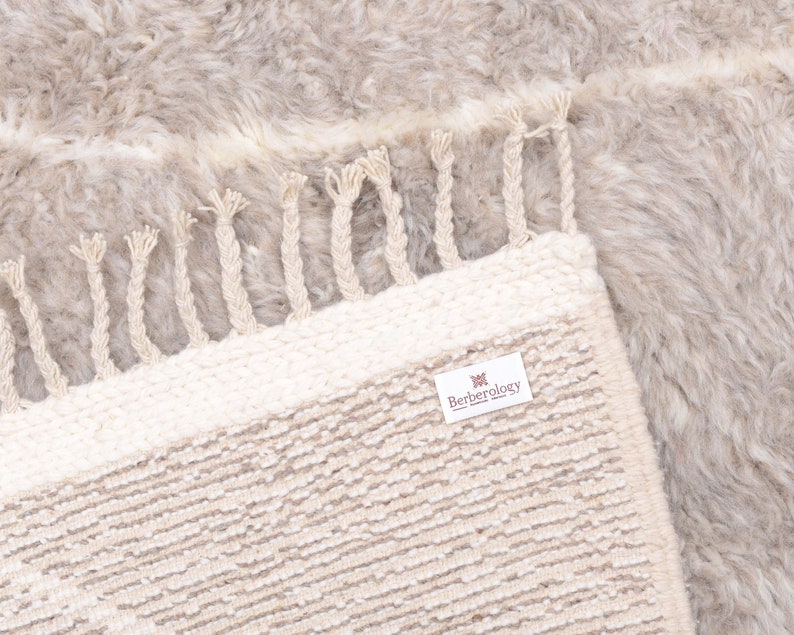 Berber Area Rug Diamond Moroccan Rug Taupe Rug Handwoven Etsy