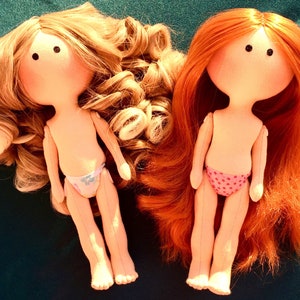 One doll without clothes Doll hair you want Cloth tilda doll Fabric doll blank body Ready doll for your design