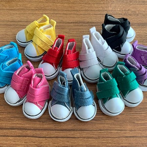 PticaDolls sneakers 5 cm, 3 cm, 6 cm for dolls. Shoes for handmade tilda soft cloth rag fabric textile dolls. Various colors available