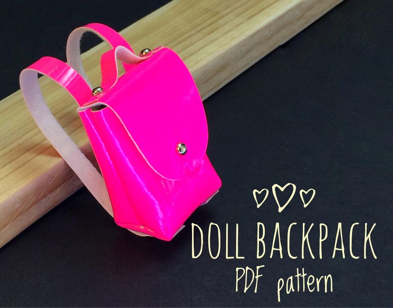 Doll backpack Pattern and tutorial PDF sewing pattern rucksack Etsy