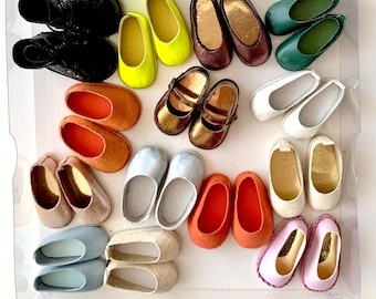 Little Darling Doll Shoes – Custom Genuine Leather Buckled or Plain Shoes, Boots, Sandals – Handmade in Any Color