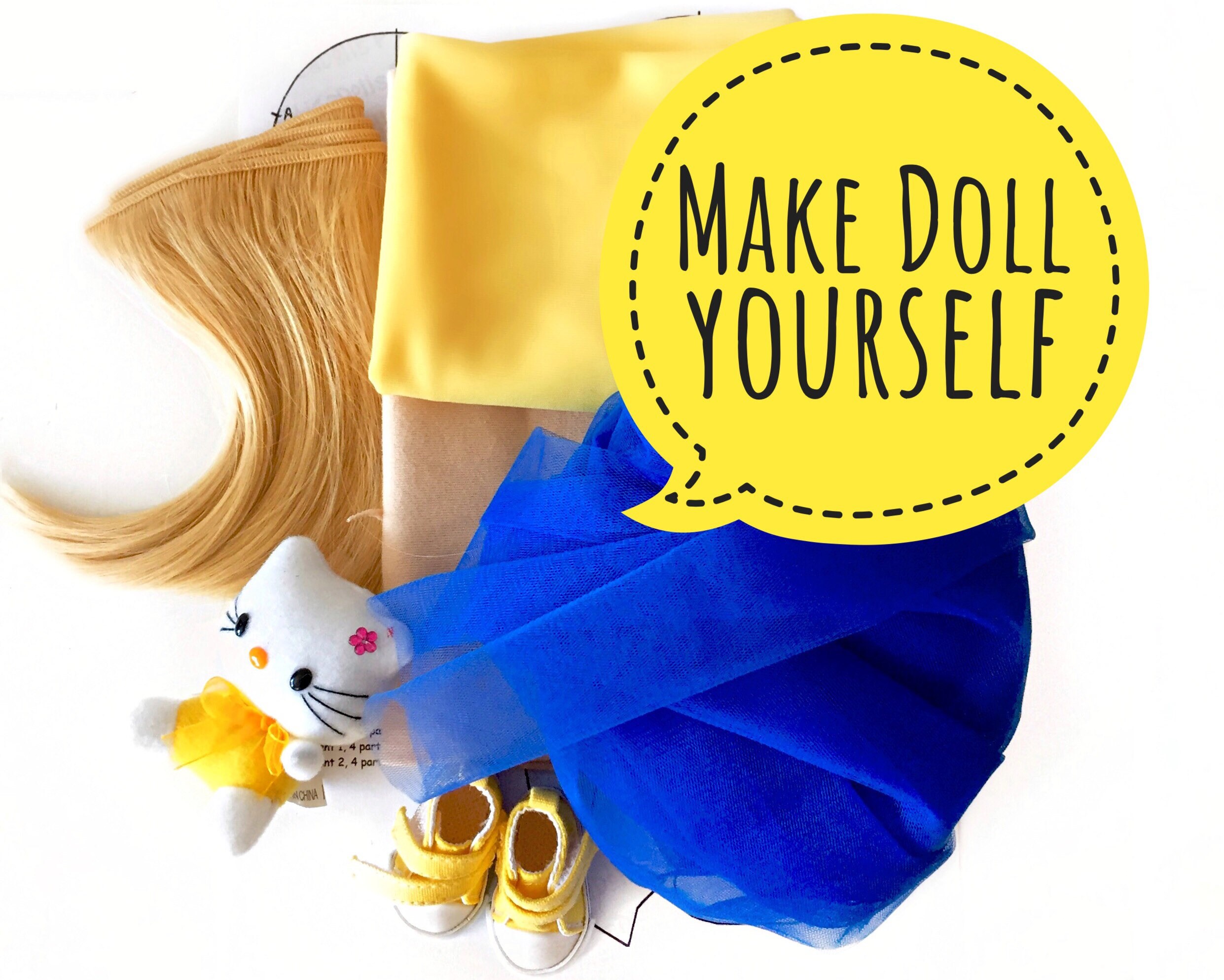 Make doll yourself Sewing set Fabric Tilda doll Waldorf Etsy