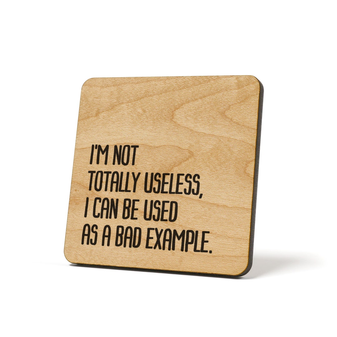 I'M Not Totally Useless, I Can Be Used as A Bad Example., Coaster, Refrigerator Quote