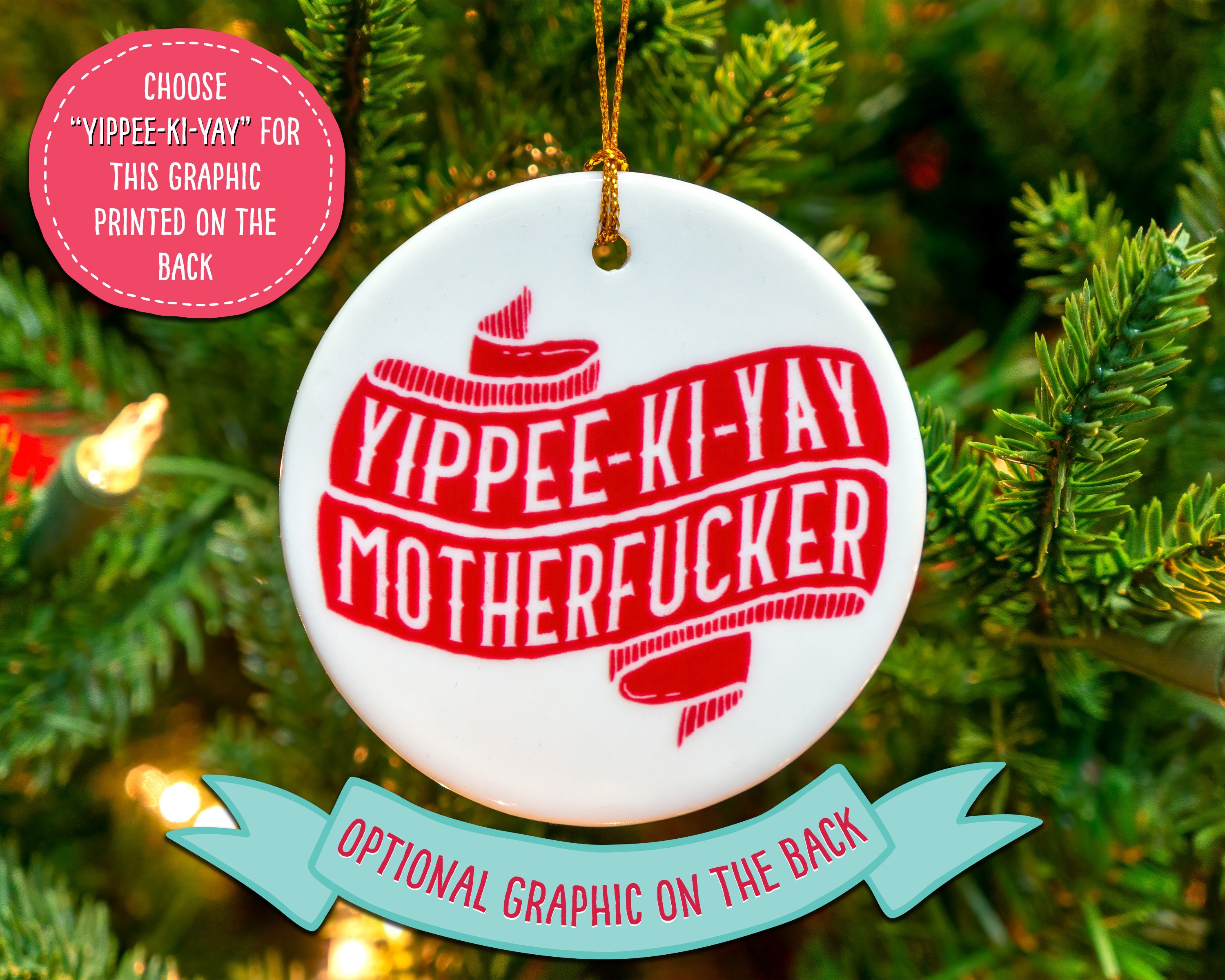 Discover Die Hard Bruce Willis Ceramic Christmas Ornament