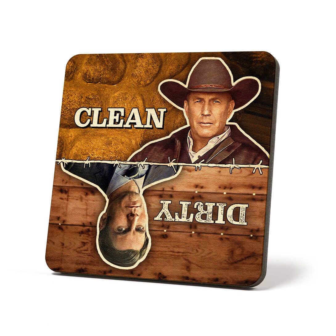 John und Jamie Dirty / Clean Dishwasher Magnet
