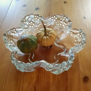 Walther Glas &quot;Carmen&quot; crystal glass WALTHER GLAS Carmen satin bowl flower shape Ø 26 cm, fruit bowl, pastry bowl