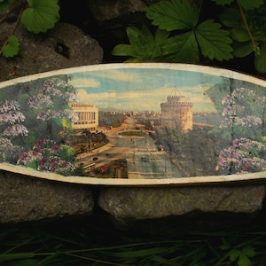 60s wooden mural