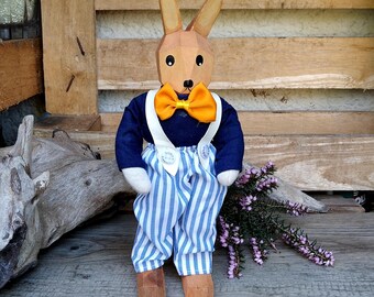 ドイツ　ハーン社　イースターバニー Lotte Sievers-Hahn Vintage German Lotte Sievers Hahn Wood Boy Doll - Etsy