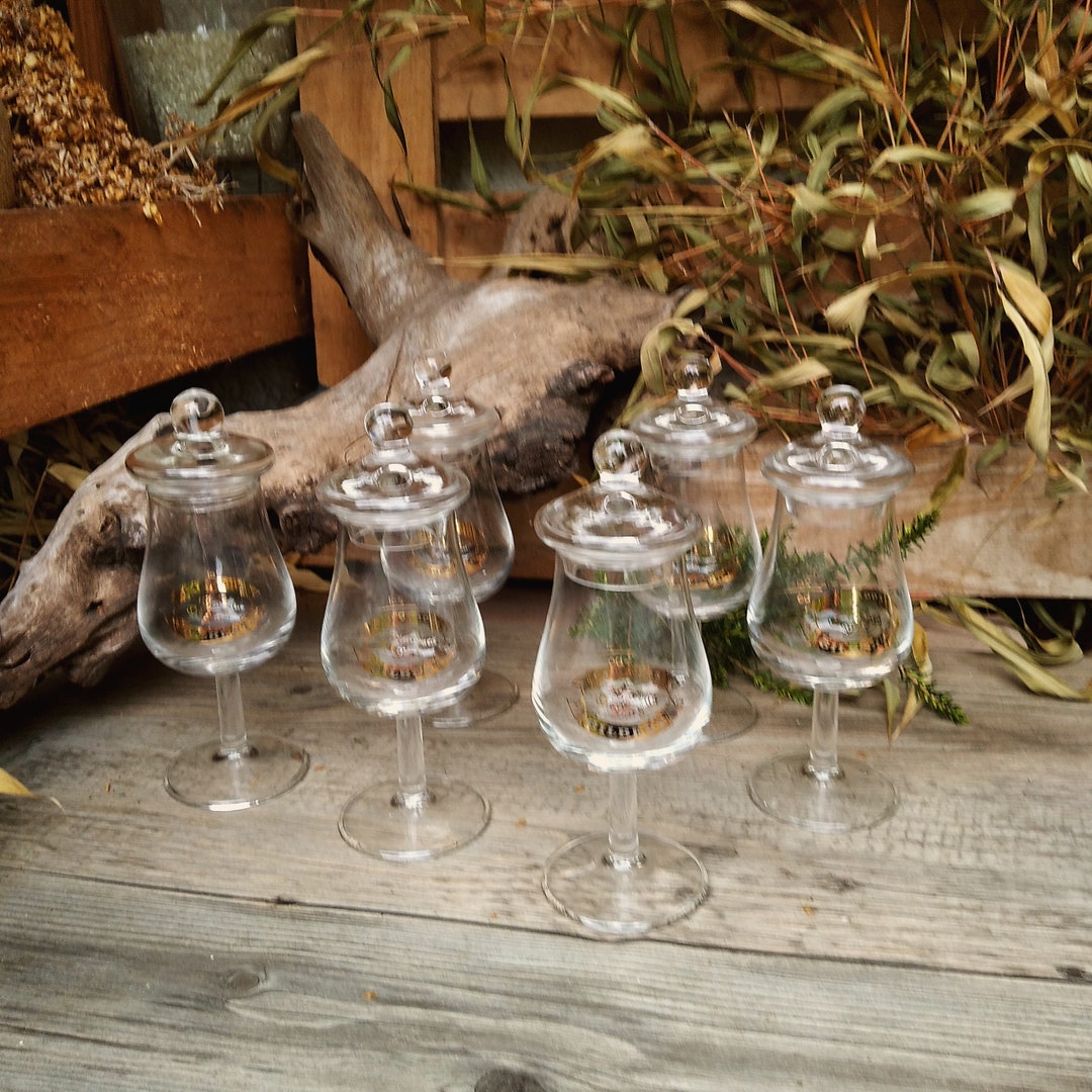 6 Original Gilbert Calvados Glasses With Lid Vintage Glasses Etsy