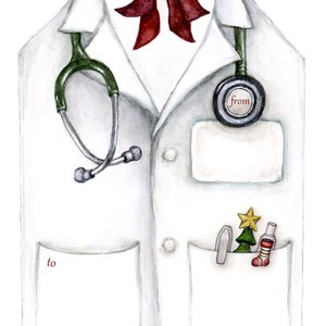 White Coat Healthcare Holiday Gift Tag