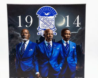 Phi Beta Sigma Canvas Art, Fraternity Greek Letters, Ready to Hang
