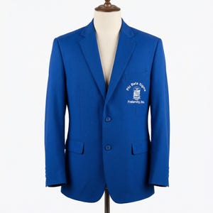 Phi Beta Sigma Blazer, Fraternity Formalwear, Blue or White Dress Jacket