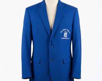 Phi Beta Sigma Blazer, Fraternity Formalwear, Blue or White Dress Jacket
