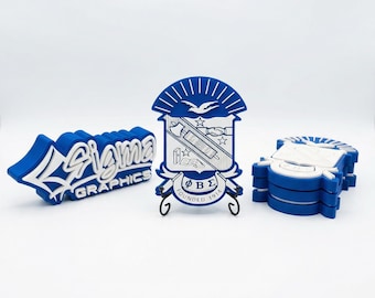 Phi Beta Sigma 3D Shield, 9 Inch Fraternity Crest, Wall or Desk Decor