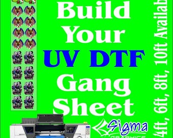 UV DTF Transfers Rigid Surfaces, Custom Peel and Stick Decals, 22x12 to 22x240 Sheet