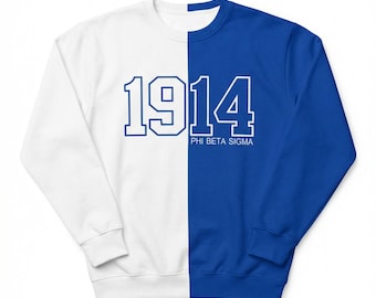 Phi Beta Sigma Split Color Sweatshirt, Fraternity Pullover