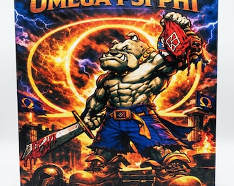 Omega Psi Phi Canvas Wall Art 20x20, ΩΨΦ Fraternity Decor, Bold Statement Canvas