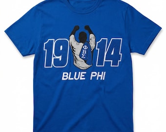 Phi Beta Sigma Blue Phi 1914 T-Shirt, Fraternity Greek Apparel