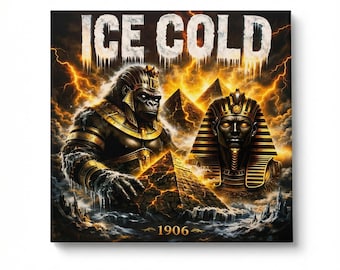 Alpha Phi Alpha Ice Cold 1906 Canvas Wall Art, Egyptian Pyramid Decor