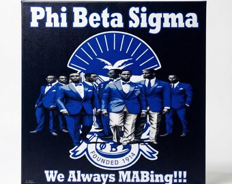 Phi Beta Sigma Canvas Print, Fraternity Wall Art, Gift for Brothers