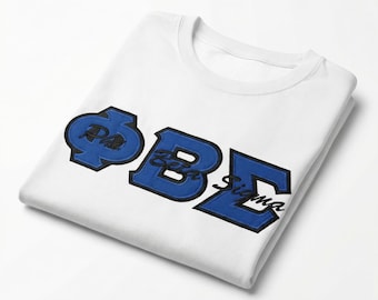 Phi Beta Sigma Tee, Blue & Black Greek Letter Fraternity Apparel