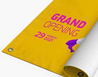 Custom Printed Event Banner, Grand Opening Sign, Business Promotion