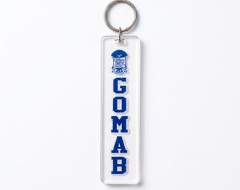 Phi Beta Sigma GOMAB Keychain, PBS Crest Acrylic Key Tag
