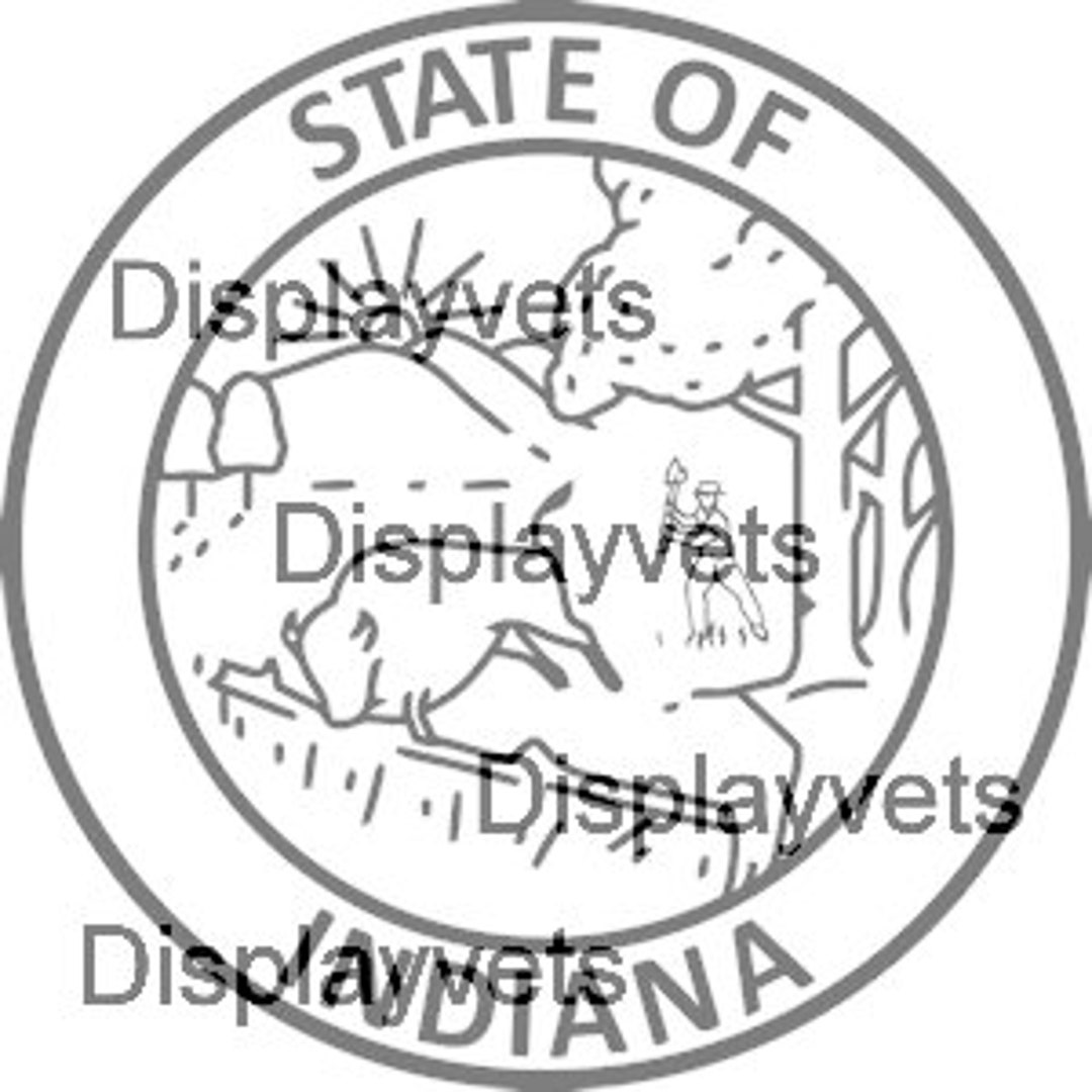 Simple Indiana Center Badge Logo Vector DXF, AI and SVG - Digital File ...