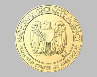 NSA - National Security Agency-   - STL format - 3d CNC- Digital file download - not a physical item