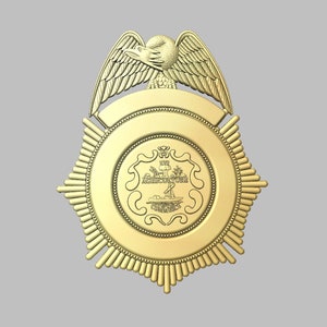 STL format - 3d CNC - Tennessee State Trooper Badge- Digital file download - not a physical item